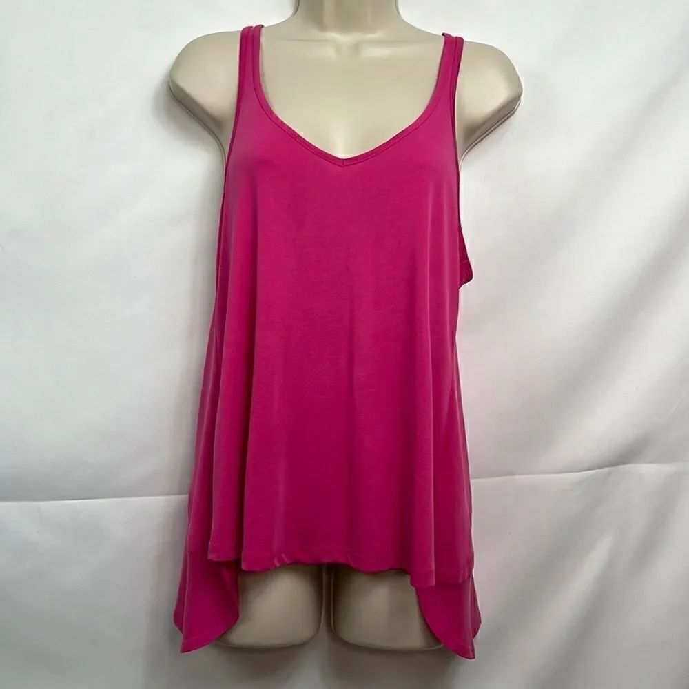 BP Pink ruffled Open Back sleeveless top size small EUC